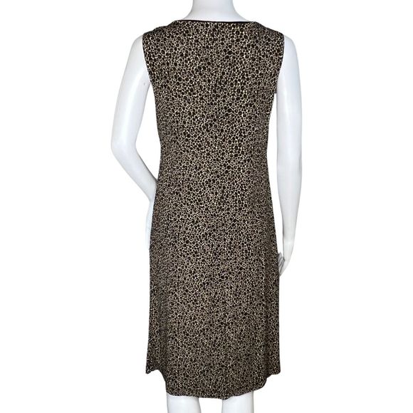 Talbots Dress Womens Small Petite Brown Cowl Neck Sheath Midi‎ Lined Vintage - Picture 4 of 9